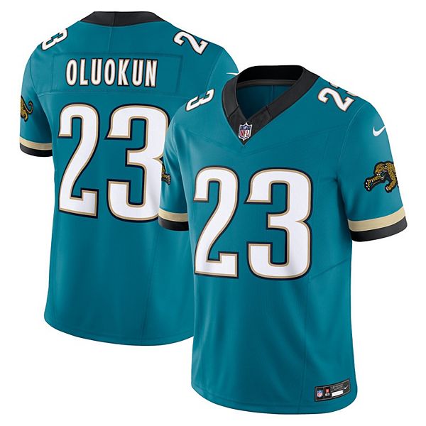 Мужская футболка Jacksonville Jaguars Prowler Throwback Vapor FUSE Limited цвета морской волны Nike
Мужская футболка Jacksonville Jaguars Prowler Throwback Vapor FUSE Limited цвета морской волны Nike