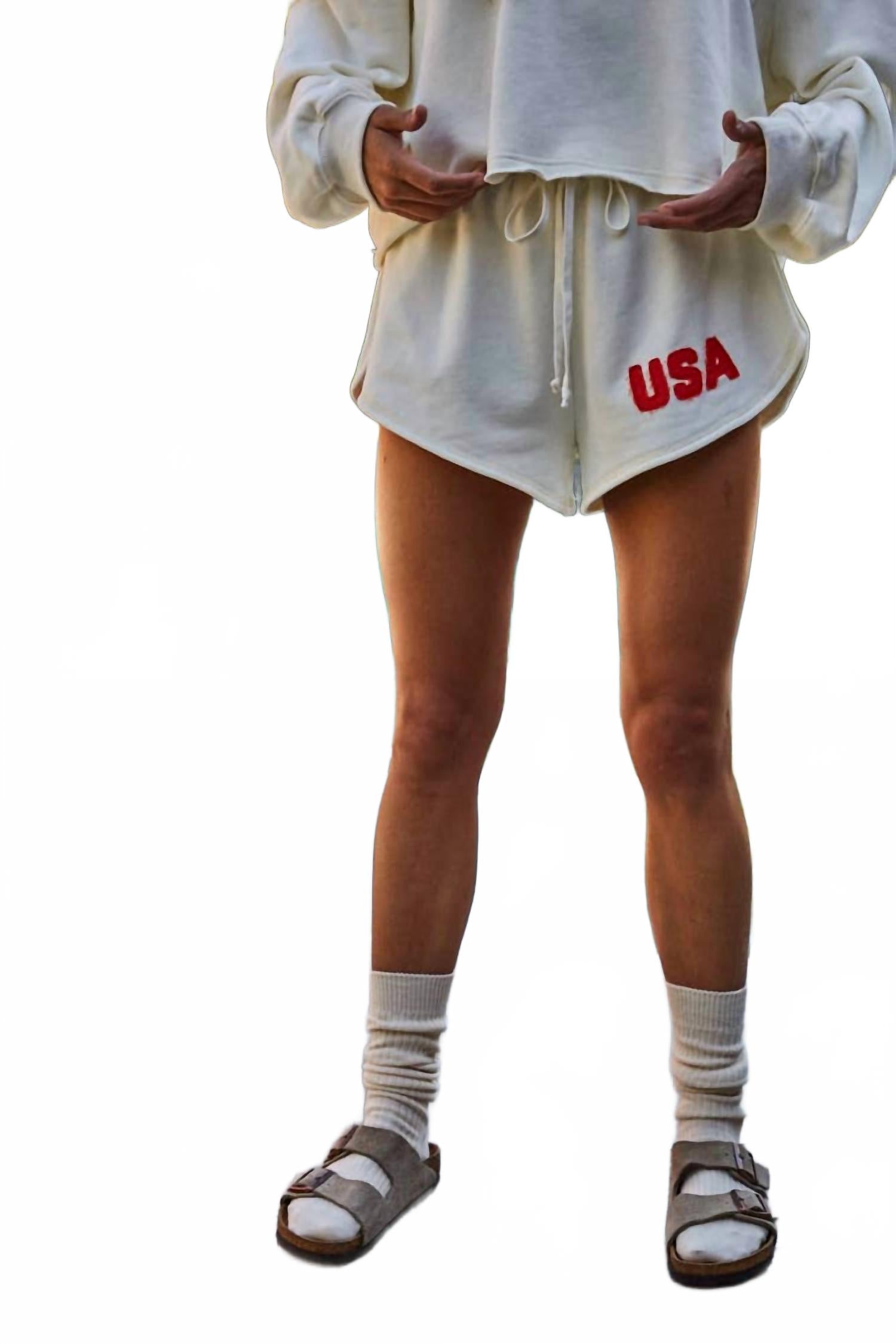 Французские вельветовые шорты с нашивкой USA в цвете айвори By Together, слоновая кость
Французские вельветовые шорты с нашивкой USA в цвете айвори By Together, слоновая кость