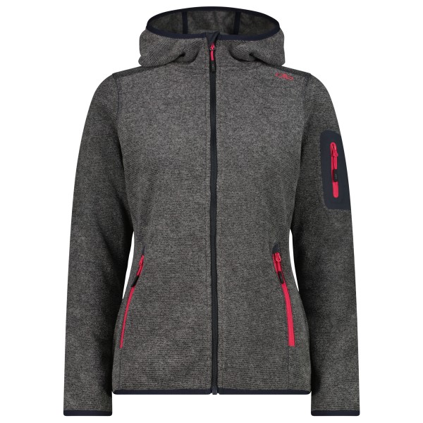 Женская куртка с фиксированным капюшоном, жаккардовая трикотажная полоска - флисовая куртка Cmp, Antracite
Женская куртка с фиксированным капюшоном, жаккардовая трикотажная полоска - флисовая куртка Cmp, Antracite