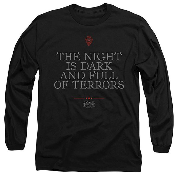 Футболка с длинным рукавом Game of thrones night is dark Licensed Character
Футболка с длинным рукавом Game of thrones night is dark Licensed Character