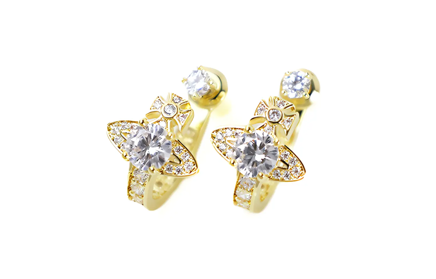 Vivienne Westwood Латунные серьги с кубическим цирконием, женские, золотые
Vivienne Westwood Латунные серьги с кубическим цирконием, женские, золотые