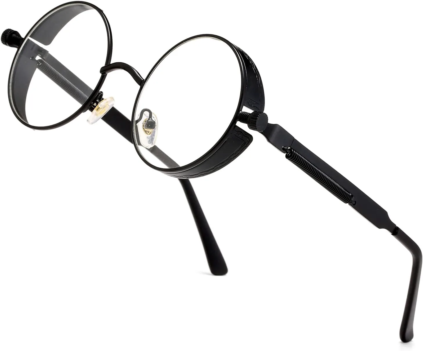 HJSTES Винтажные круглые солнцезащитные очки в стиле стимпанк для женщин и мужчин, круглые готические очки в ретро-металлической оправе, A02 Clear Lens/Black Frame
HJSTES Винтажные круглые солнцезащитные очки в стиле стимпанк для женщин и мужчин, круглые готические очки в ретро-металлической оправе, A02 Clear Lens/Black Frame