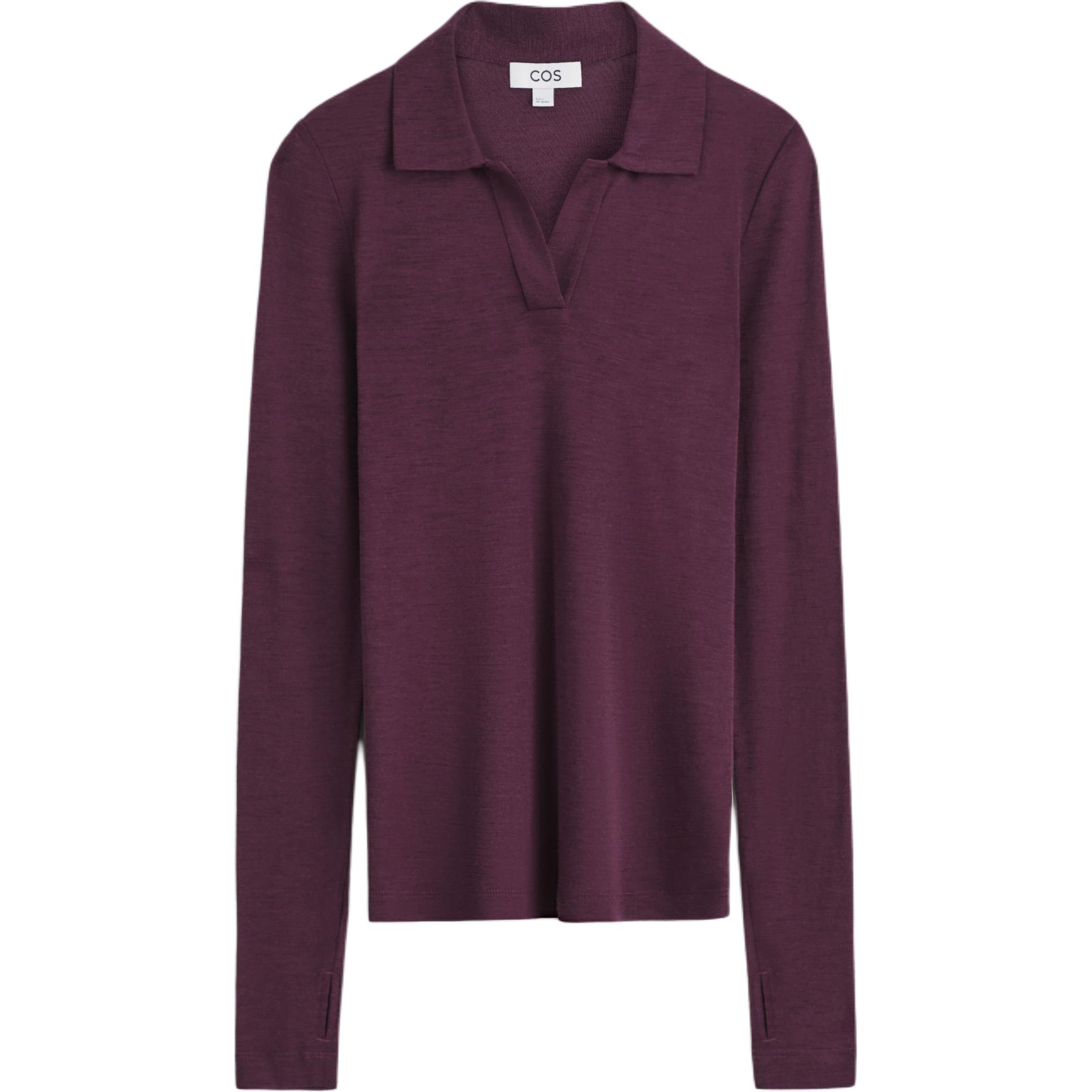 COS Поло для женщин, бордовое
COS Поло для женщин, бордовое