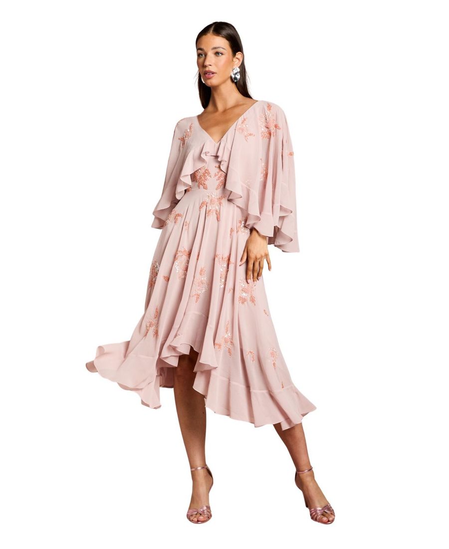 Платье-миди с оборками и декорированной накидкой Coast, Nude
Платье-миди с оборками и декорированной накидкой Coast, Nude