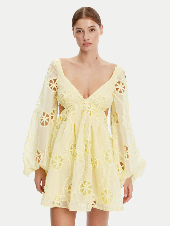 Коктейльное платье стандартный крой 59858DB Bardot, желтый 
Коктейльное платье стандартный крой 59858DB Bardot, желтый