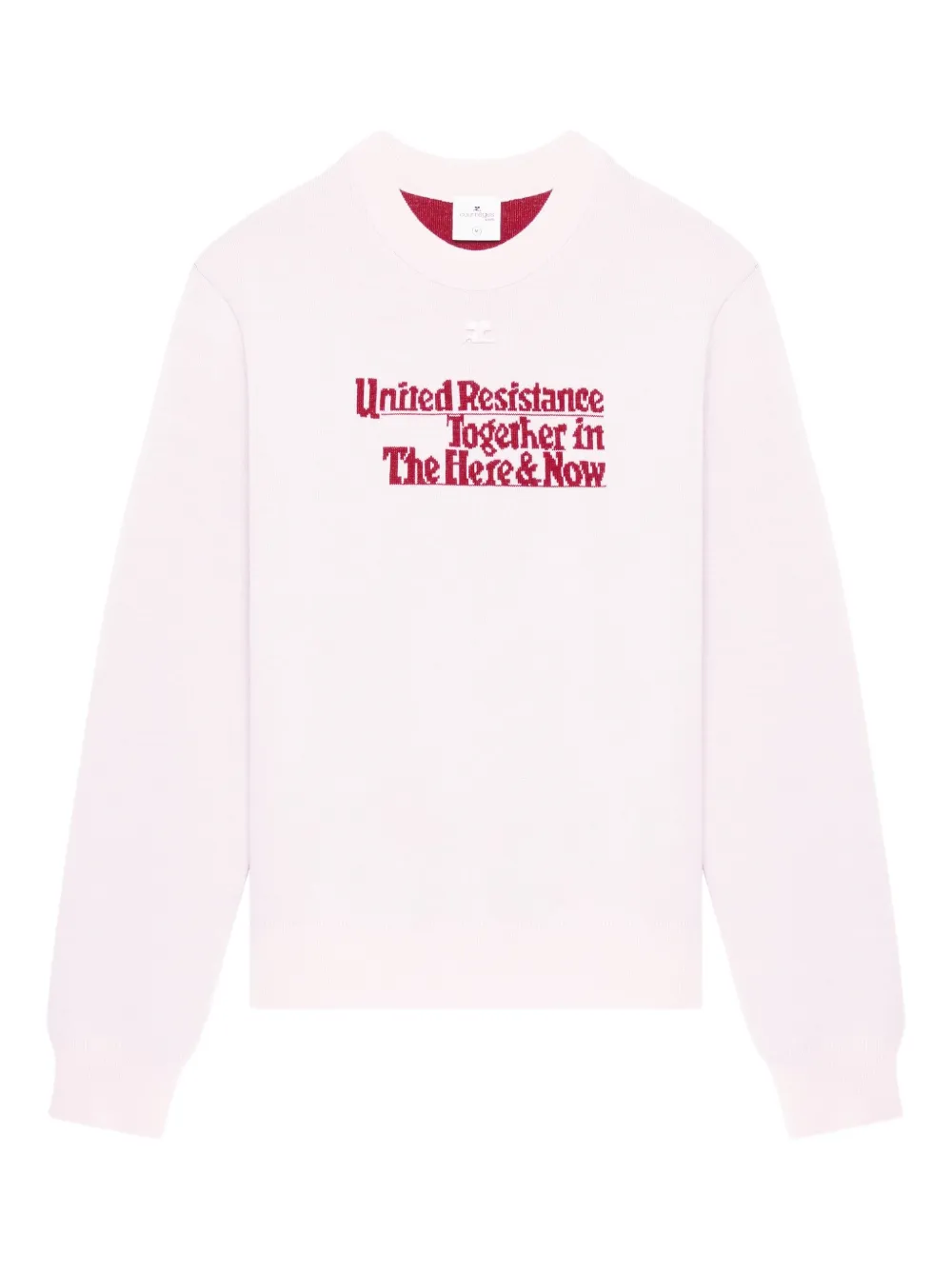 Жаккардовый свитер из шерсти Courrèges, розовый
Жаккардовый свитер из шерсти Courrèges, розовый