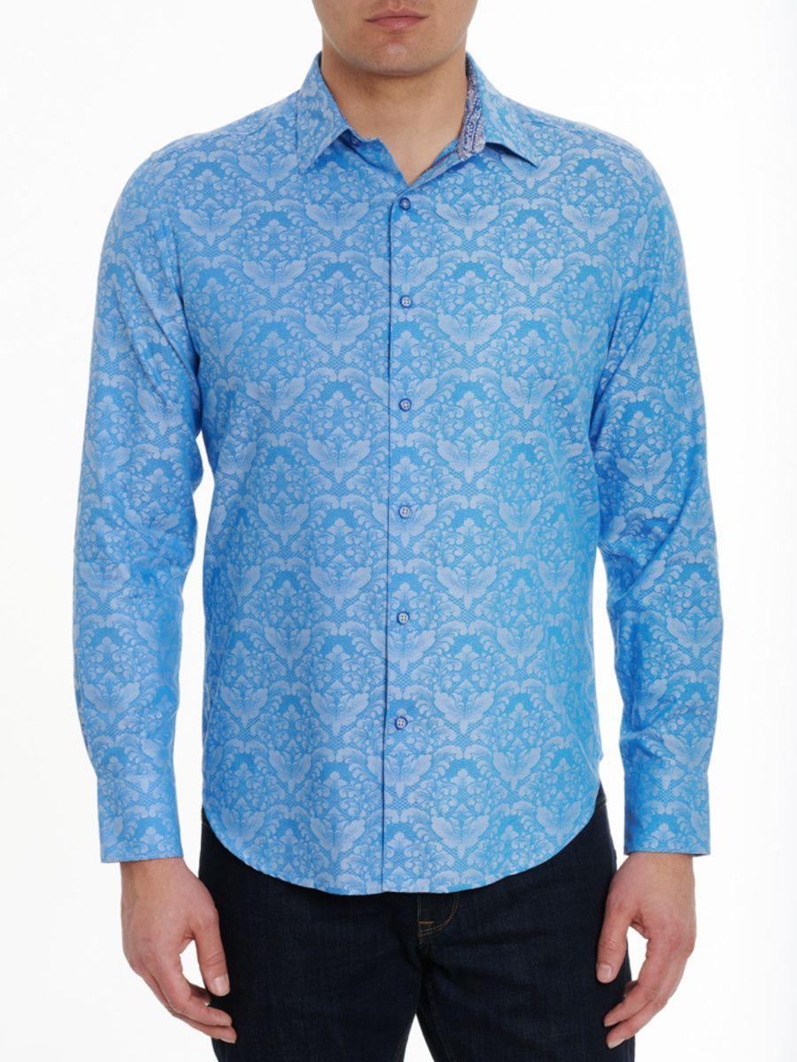 Рубашка жаккардового узора Bayview Paisley Robert Graham, светло-синий
Рубашка жаккардового узора Bayview Paisley Robert Graham, светло-синий