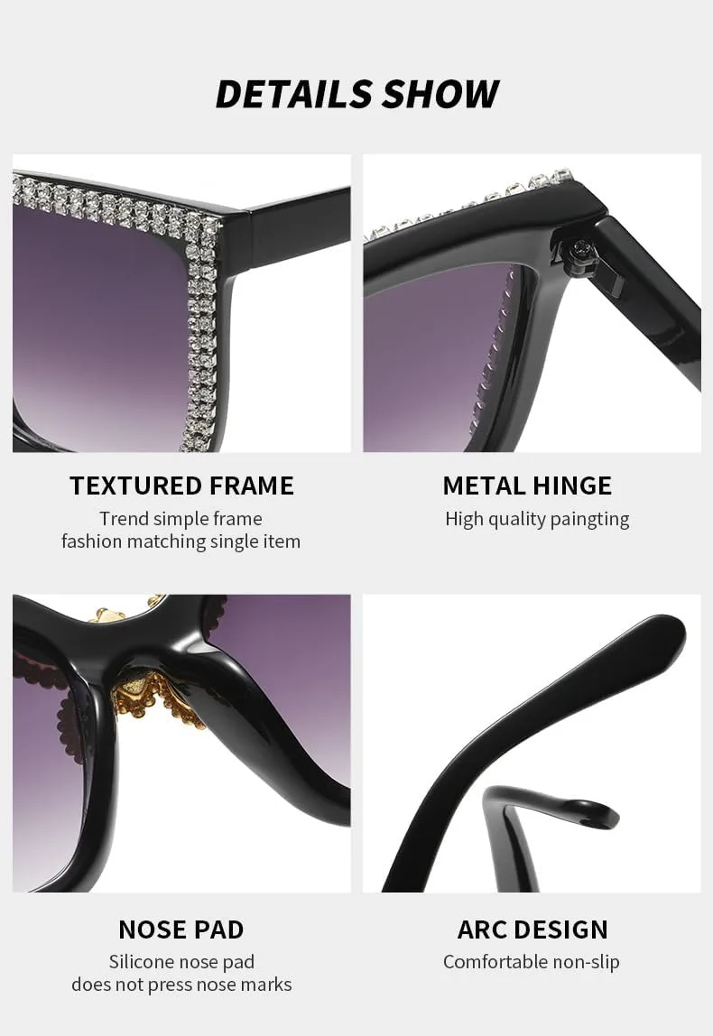 Женские солнцезащитные очки большого размера с бриллиантовой инкрустацией, идеально подходящие для путешествий на открытом воздухе и модных селфи DHJKLUJO, 1
Женские солнцезащитные очки большого размера с бриллиантовой инкрустацией, идеально подходящие для путешествий на открытом воздухе и модных селфи DHJKLUJO, 1