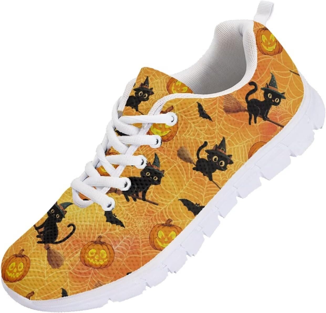 Кроссовки Forchrinse на Хэллоуин для женщин и мужчин, дышащие, с шнуровкой, для прогулок, повседневные сетчатые, противоскользящие теннисные туфли, черный
Кроссовки Forchrinse на Хэллоуин для женщин и мужчин, дышащие, с шнуровкой, для прогулок, повседневные сетчатые, противоскользящие теннисные туфли, черный