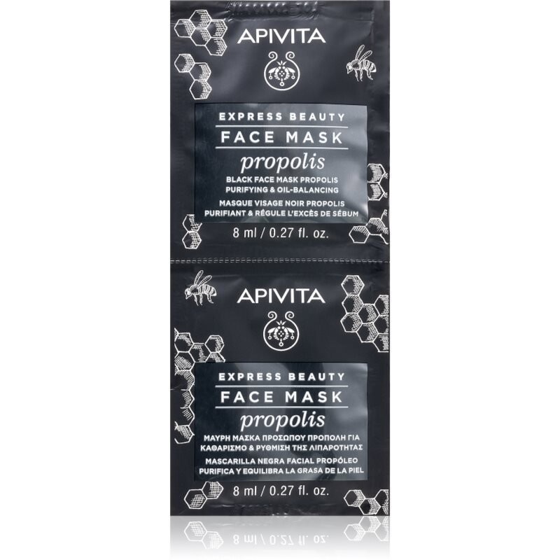 Apivita Express Beauty Propolis черная очищающая маска для жирной кожи 2 x 8 мл
Apivita Express Beauty Propolis черная очищающая маска для жирной кожи 2 x 8 мл