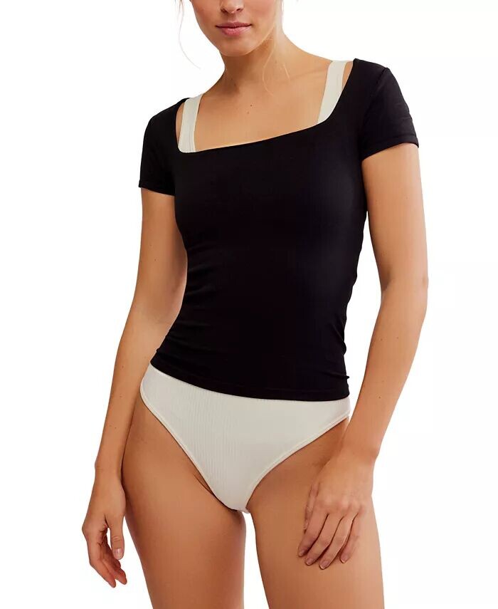 Женская облегающая детская футболка Clean Lines Free People, черный
Женская облегающая детская футболка Clean Lines Free People, черный