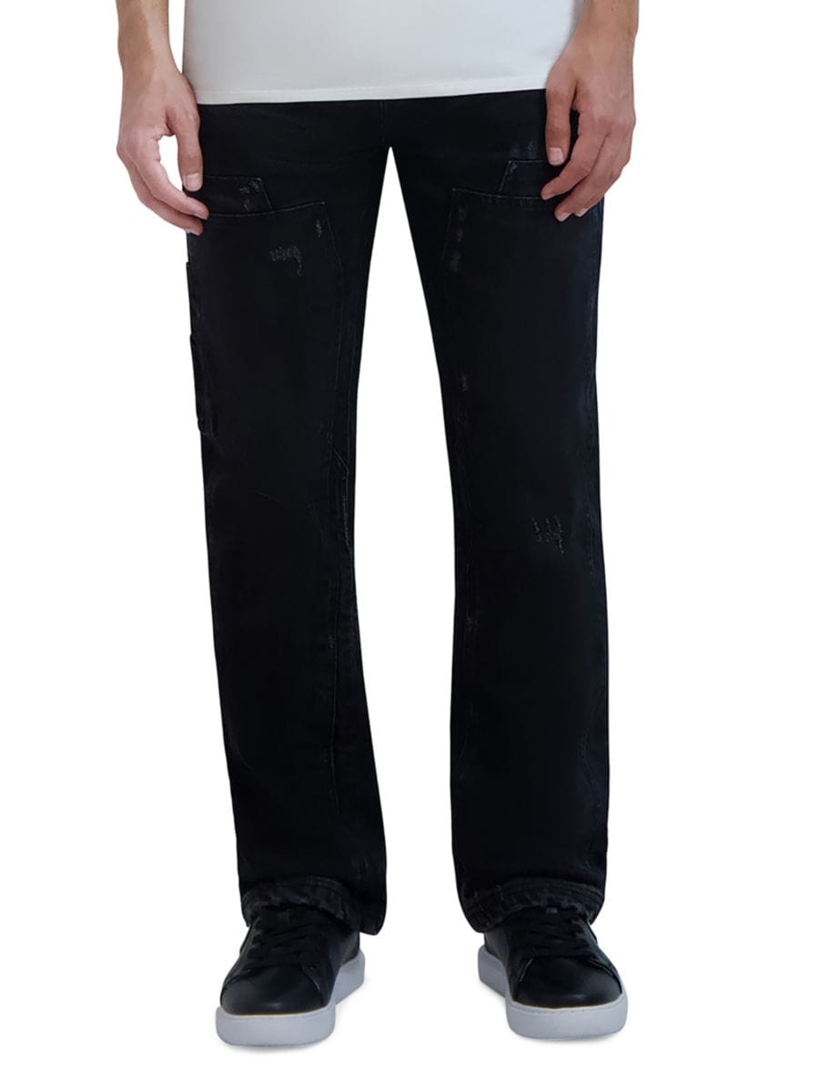 Джинсы с потертостями Karl Lagerfeld Paris, черный 
Джинсы с потертостями Karl Lagerfeld Paris, черный