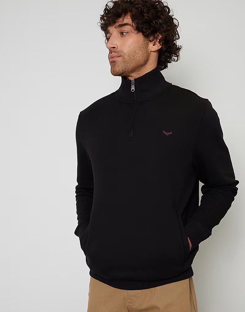 Толстовка Quarter zip, черная Threadbare
Толстовка Quarter zip, черная Threadbare