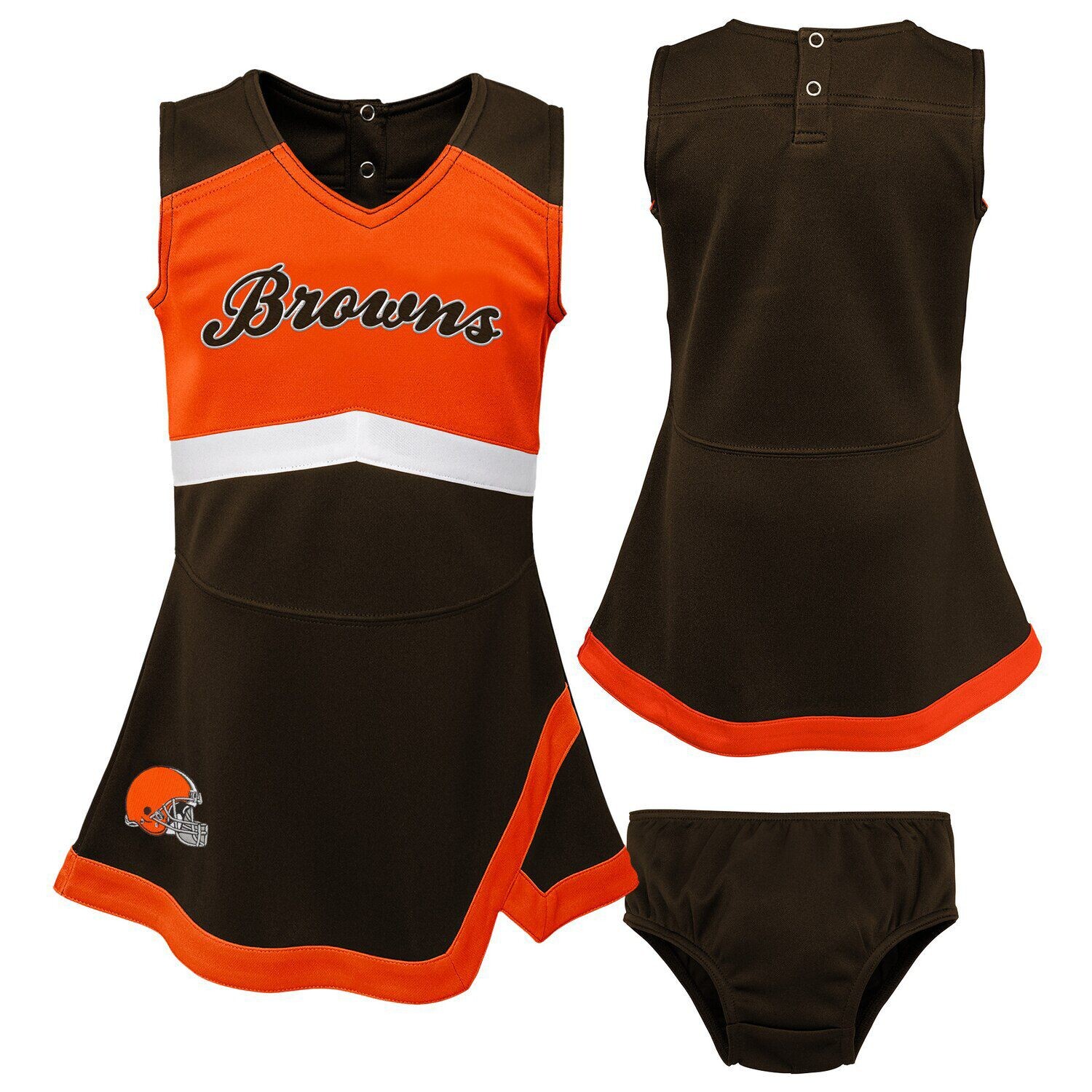 Коричневый/оранжевый джемпер для девочек Cleveland Browns Cheer Captain, платье Outerstuff
Коричневый/оранжевый джемпер для девочек Cleveland Browns Cheer Captain, платье Outerstuff