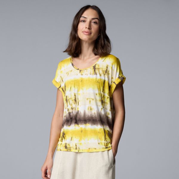 Женская футболка с круглым вырезом и рукавом долман Simply Vera Vera Wang, цвет yellow beige dye
Женская футболка с круглым вырезом и рукавом долман Simply Vera Vera Wang, цвет yellow beige dye