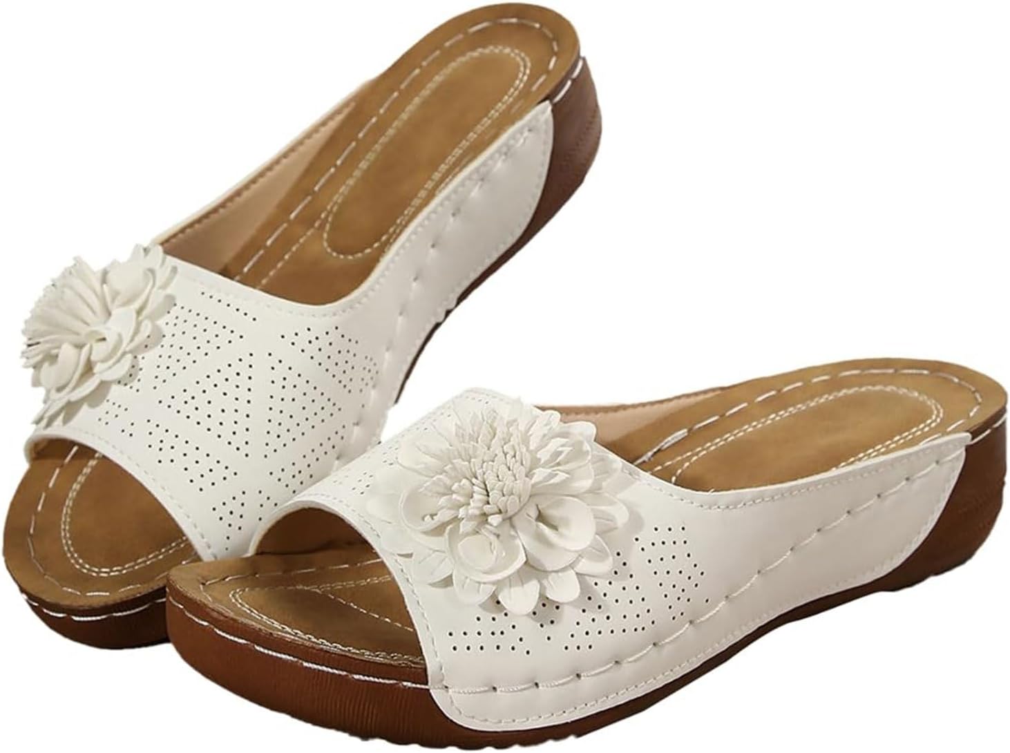 Женские летние пляжные сандалии с поддержкой свода стопы, открытым носком «рыбий рот», кожаные тапочки на платформе и танкетке, открытые шлепанцы, женские нарядные сандалии, удобные цветочные сандалии на платформе Qesulk, белый
Женские летние пляжные сандалии с поддержкой свода стопы, открытым носком «рыбий рот», кожаные тапочки на платформе и танкетке, открытые шлепанцы, женские нарядные сандалии, удобные цветочные сандалии на платформе Qesulk, белый