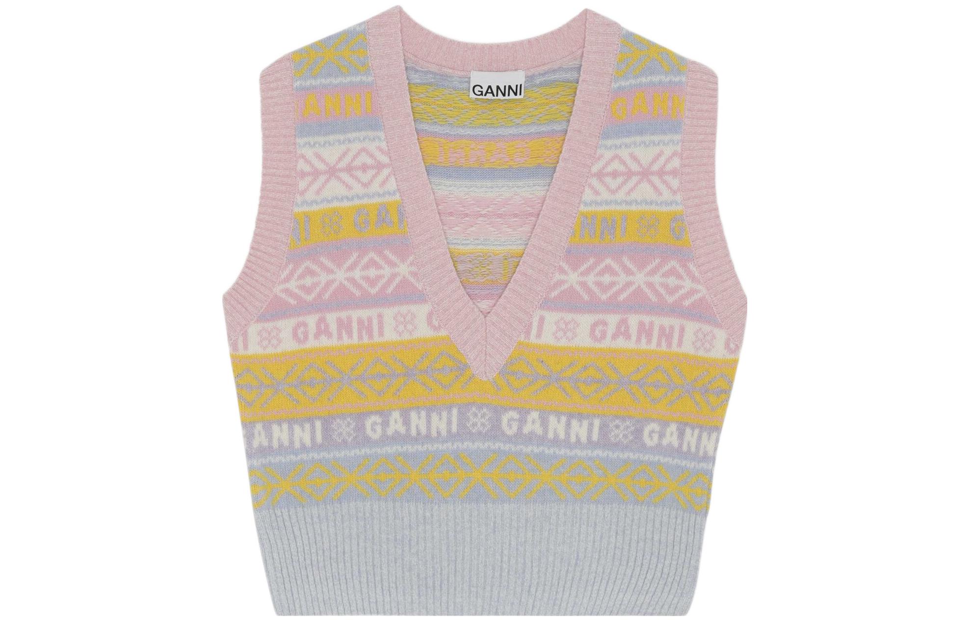 GANNI Женская жилетка осенняя разноцветная, Multicolor
GANNI Женская жилетка осенняя разноцветная, Multicolor