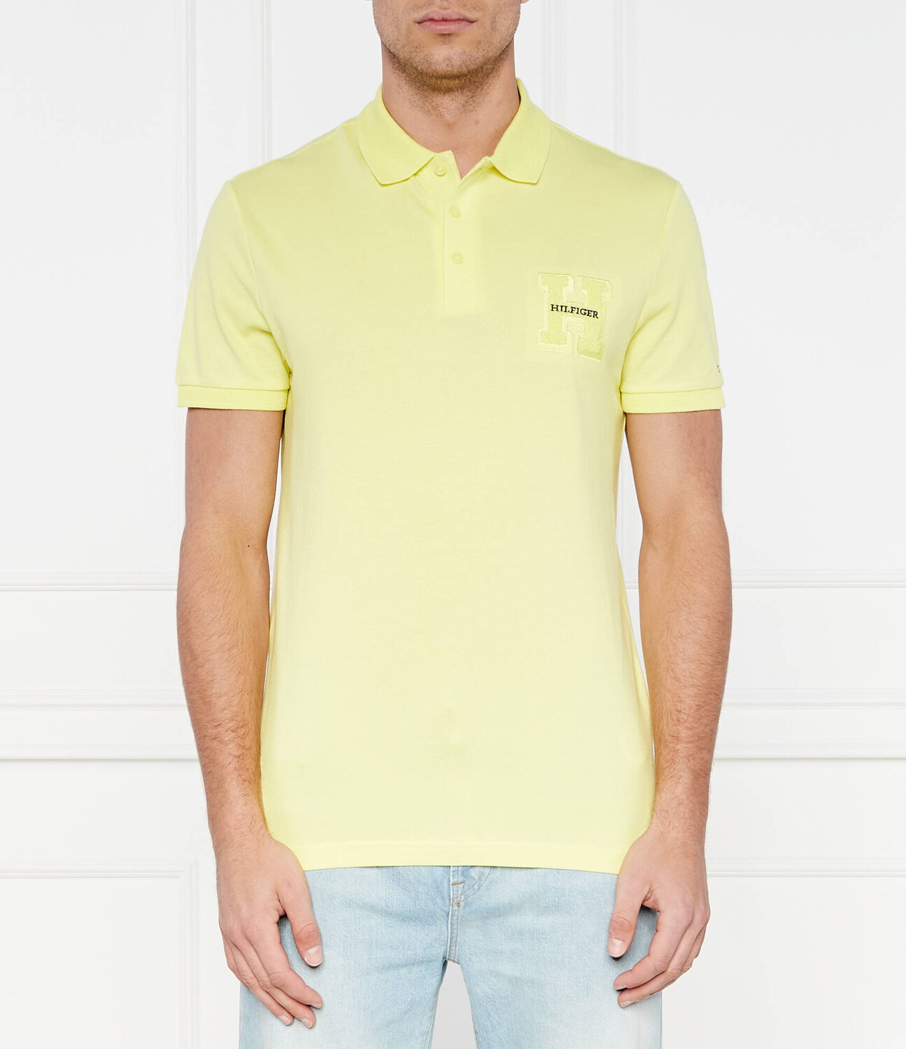 Поло Tommy Hilfiger Boucle Embro Regular Fit, желтый 
Поло Tommy Hilfiger Boucle Embro Regular Fit, желтый