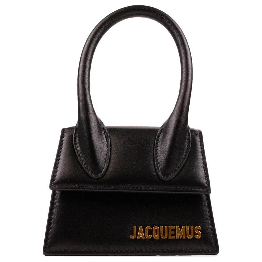 Jacquemus Миниатюрная женская сумка из коровьей кожи черная 
Jacquemus Миниатюрная женская сумка из коровьей кожи черная