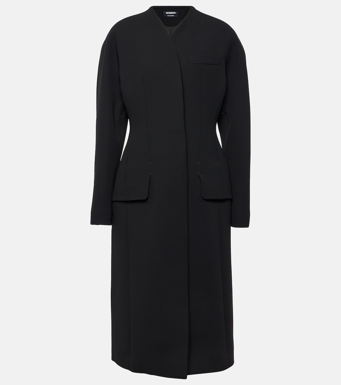 Однобортное пальто Le Manteau Ovalo Jacquemus, черный 
Однобортное пальто Le Manteau Ovalo Jacquemus, черный
