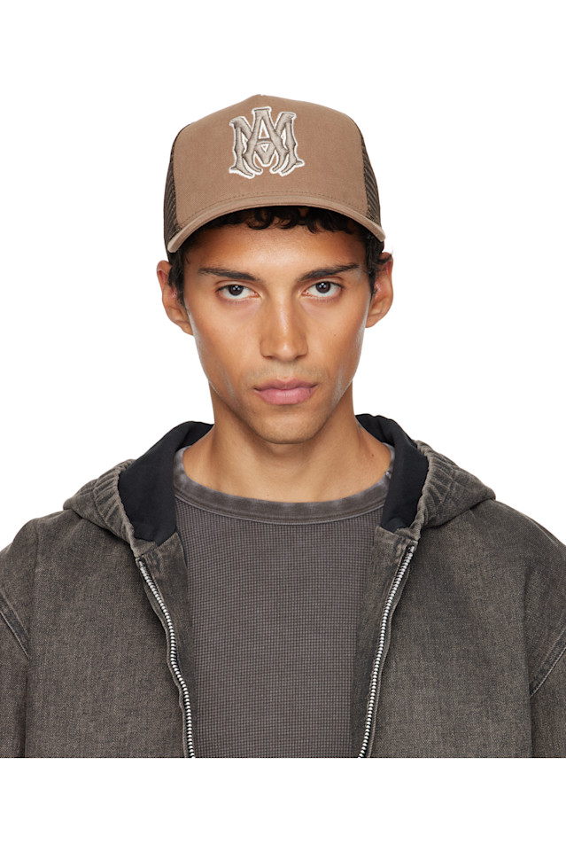 Amiri Коричневая кепка дальнобойщика с контуром
Amiri Коричневая кепка дальнобойщика с контуром