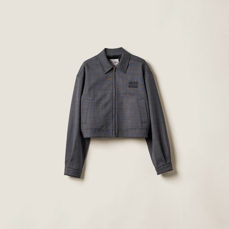 Куртка в клетку принца Уэльского Miu Miu, серый
Куртка в клетку принца Уэльского Miu Miu, серый