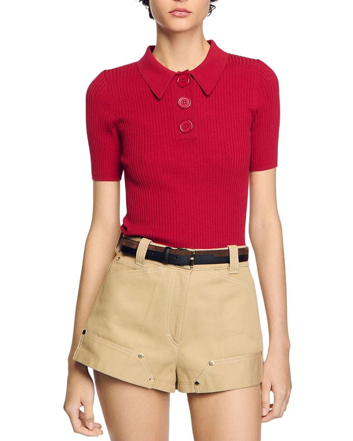 Свитер поло Sandro, красный
Свитер поло Sandro, красный