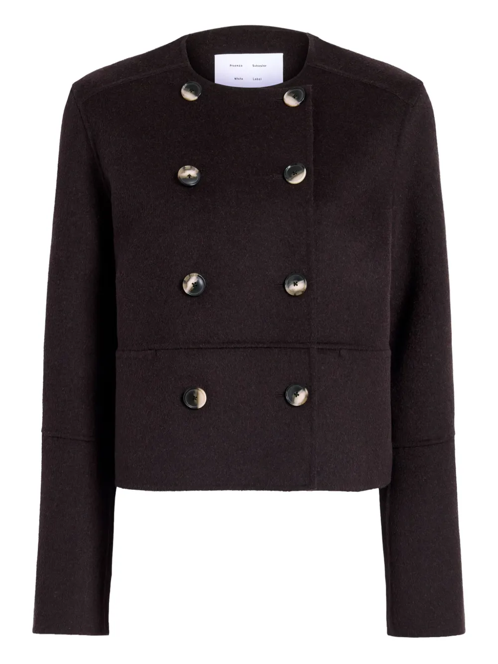 Двубортный шерстяной жакет Courtney Proenza Schouler White Label, коричневый
Двубортный шерстяной жакет Courtney Proenza Schouler White Label, коричневый