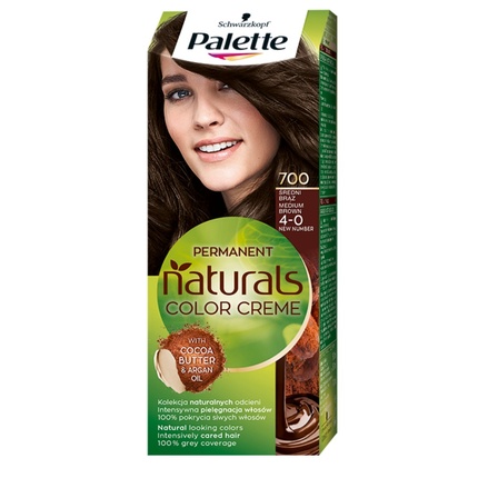 Крем-краска для волос Permanent Naturals Color с маслом какао и аргановым маслом 700 4-0 средне-коричневый Palette
Крем-краска для волос Permanent Naturals Color с маслом какао и аргановым маслом 700 4-0 средне-коричневый Palette