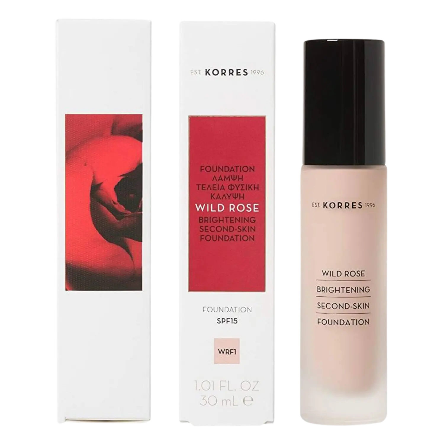 Wrf1 тональный крем для осветления Korres Wild Rose, 30 мл 
Wrf1 тональный крем для осветления Korres Wild Rose, 30 мл