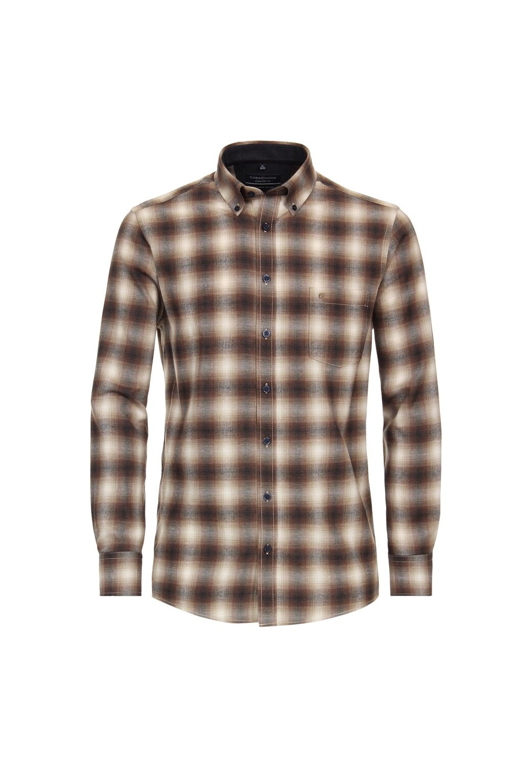 Мужская повседневная рубашка в клетку, комфортная посадка CASAMODA, оливковый
Мужская повседневная рубашка в клетку, комфортная посадка CASAMODA, оливковый