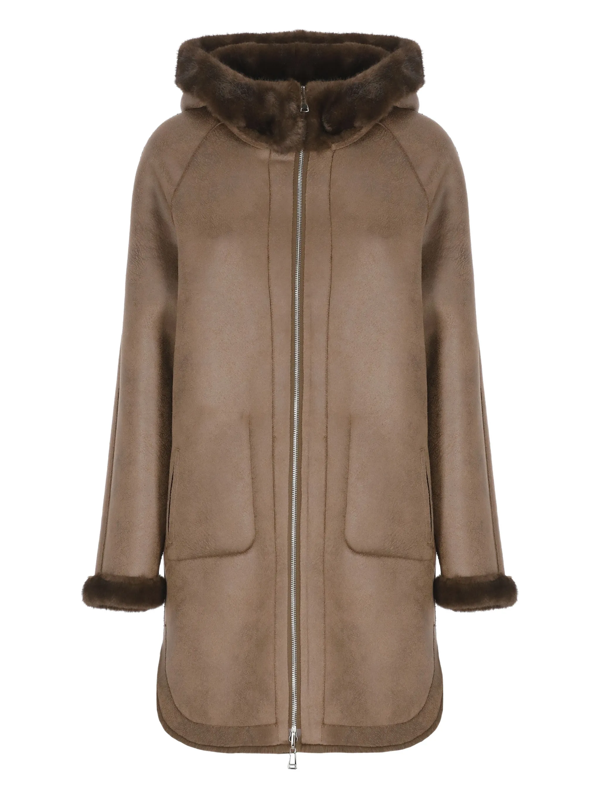 Шуба из искусственного меха с капюшоном Betta Corradi, коричневый
Шуба из искусственного меха с капюшоном Betta Corradi, коричневый