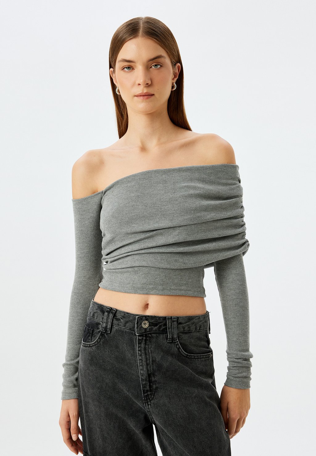 Топ с длинными рукавами Koton, серый
Топ с длинными рукавами Koton, серый