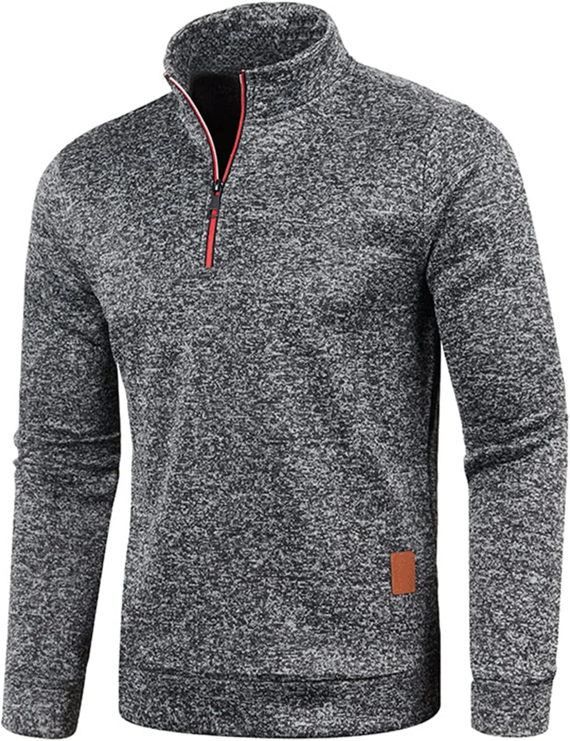 Мужской свитер с четвертью молнии, утепленный флисом, Slim Fit, вязаный с высоким воротником
Мужской свитер с четвертью молнии, утепленный флисом, Slim Fit, вязаный с высоким воротником