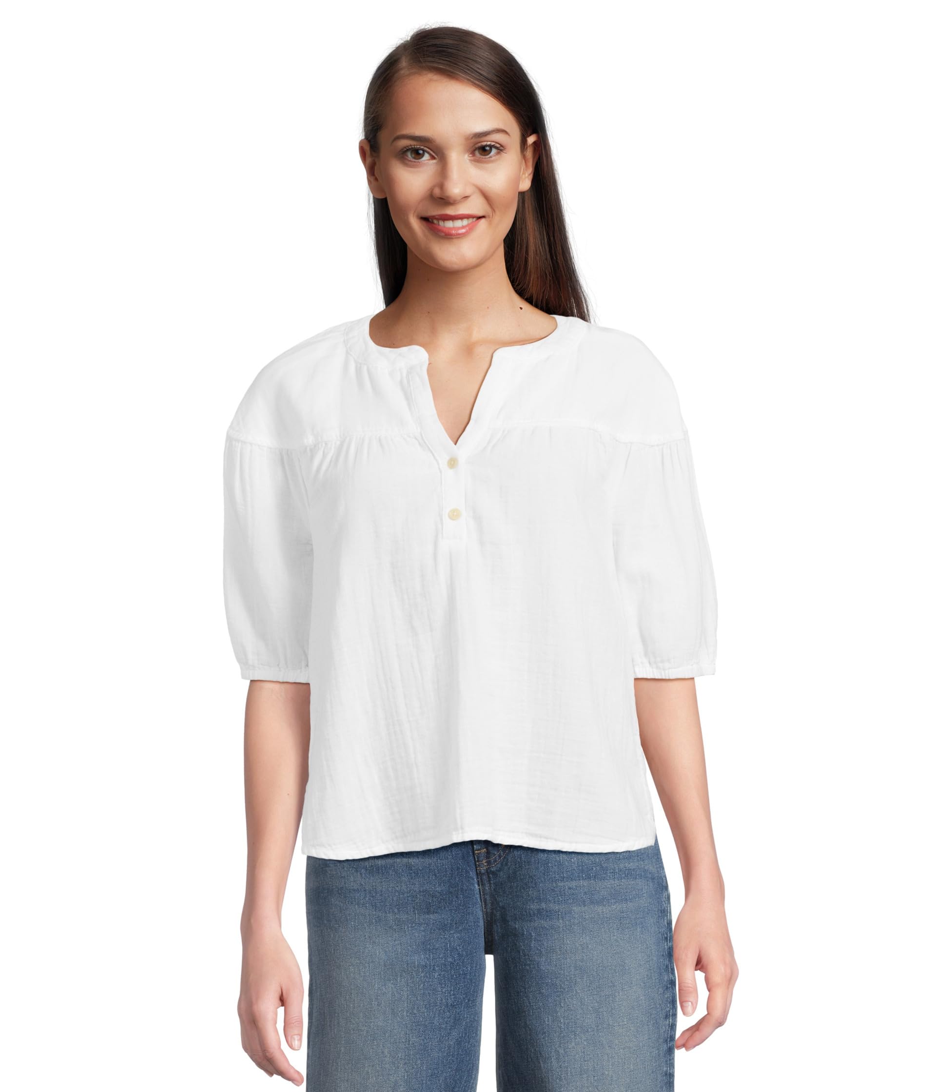 Топ Mod-o-doc Half Sleeve Shirred Yoke Top, белый
Топ Mod-o-doc Half Sleeve Shirred Yoke Top, белый