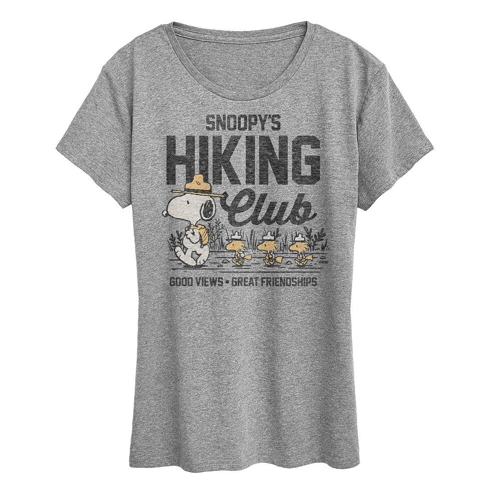 Женская футболка с рисунком Peanuts Snoopy's Hiking Club Licensed Character, цвет Heather Gray
Женская футболка с рисунком Peanuts Snoopy's Hiking Club Licensed Character, цвет Heather Gray