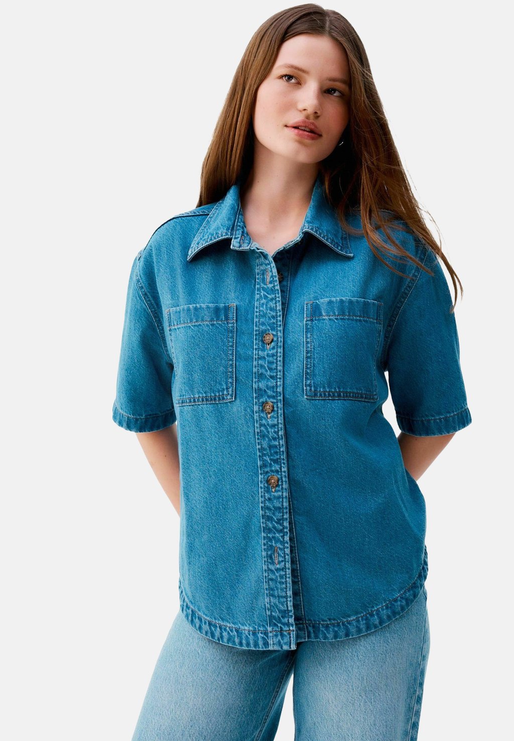 Блузка на пуговицах REGULAR FIT - SHORT SLEEVE Next, синий
Блузка на пуговицах REGULAR FIT - SHORT SLEEVE Next, синий