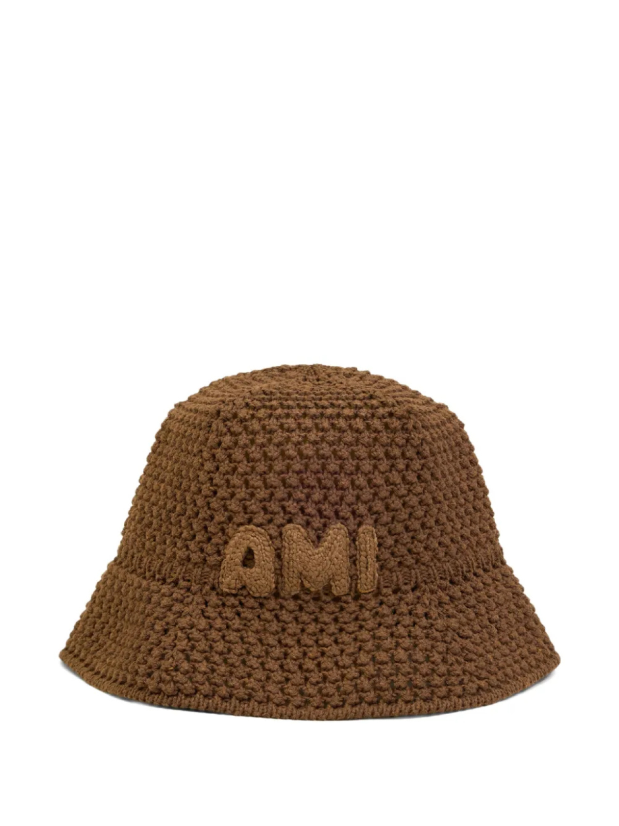 Шапка-ведро, связанная крючком AMI Paris, коричневый
Шапка-ведро, связанная крючком AMI Paris, коричневый