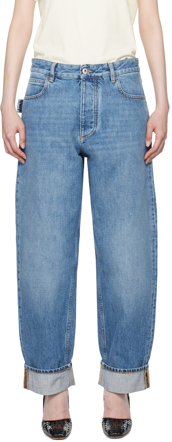 Джинсы цвета синего винтажного среднего индиго с подворотами Bottega Veneta
Джинсы цвета синего винтажного среднего индиго с подворотами Bottega Veneta