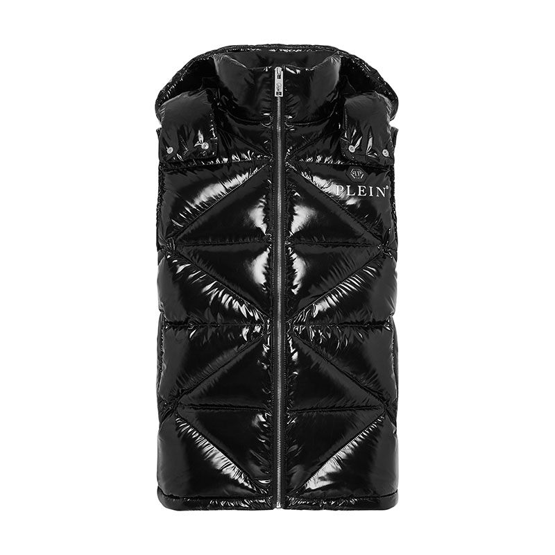 PHILIPP PLEIN Стеганый жилет с шестиугольной эмблемой, Black
PHILIPP PLEIN Стеганый жилет с шестиугольной эмблемой, Black