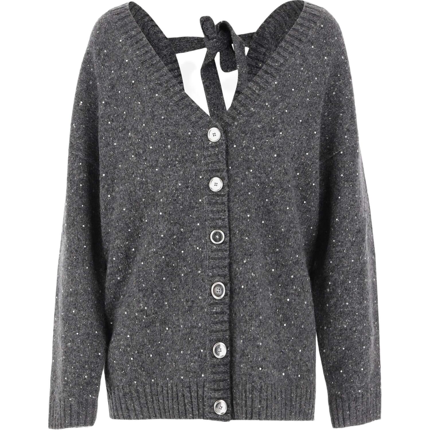Кардиган Archetti с V-образным вырезом и бантом PINKO, серый
Кардиган Archetti с V-образным вырезом и бантом PINKO, серый