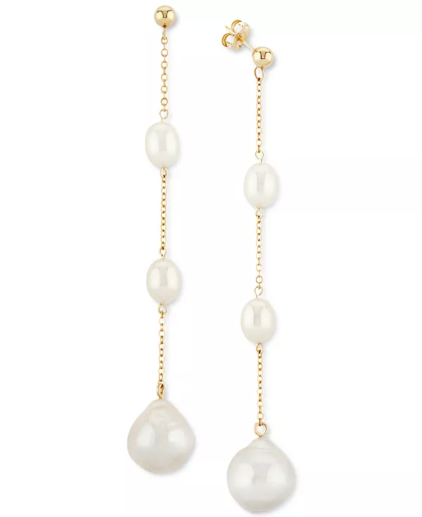 Серьги-Подвески из культивированного пресноводного барочного жемчуга (12 мм и 8 x 6 мм) в золоте 14 карат Macy'S, gold
Серьги-Подвески из культивированного пресноводного барочного жемчуга (12 мм и 8 x 6 мм) в золоте 14 карат Macy'S, gold