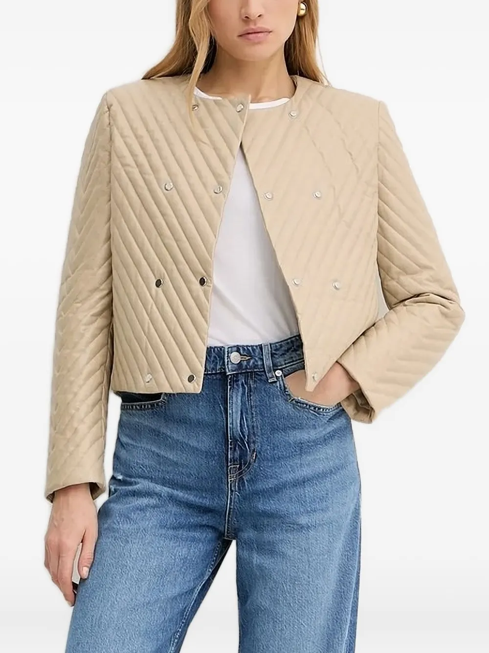 Кожаная куртка с диагональной стежкой BOSS, нейтральный
Кожаная куртка с диагональной стежкой BOSS, нейтральный