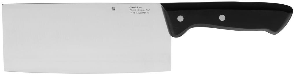 Китайский поварской нож WMF Classic Line 31,5 см, лезвие специальная сталь, ручка пластик, лезвие 18,5 см
Китайский поварской нож WMF Classic Line 31,5 см, лезвие специальная сталь, ручка пластик, лезвие 18,5 см