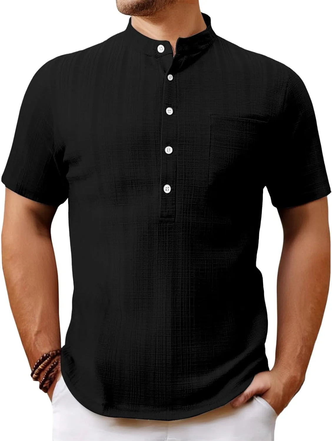 Мужская рубашка с коротким рукавом и карманом, текстурированная, хлопок-лен CHXLQQX
Мужская рубашка с коротким рукавом и карманом, текстурированная, хлопок-лен CHXLQQX