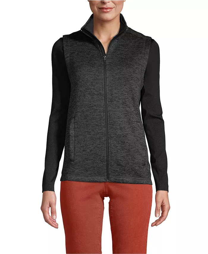 Женский флисовый жилет-свитер Lands' End, черный
Женский флисовый жилет-свитер Lands' End, черный