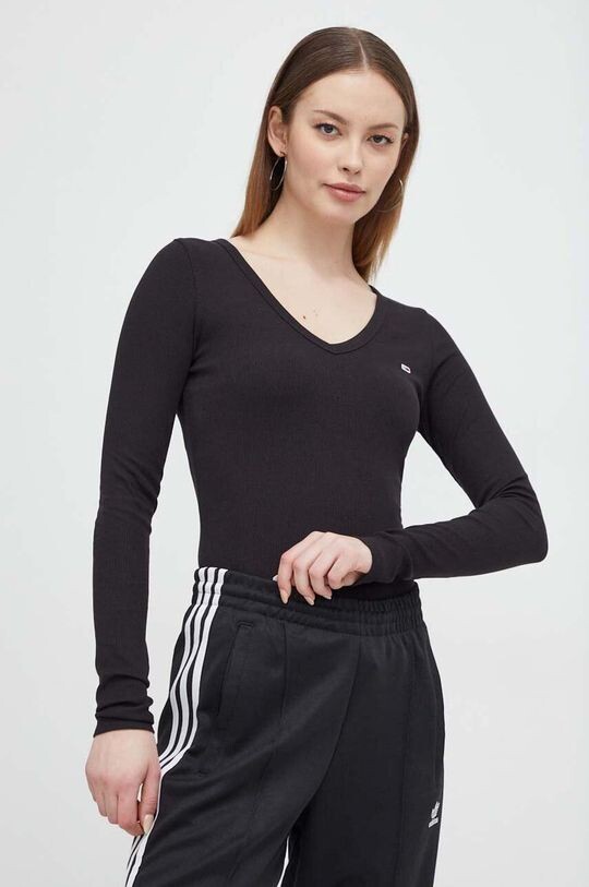 Рубашка с длинным рукавом Tommy Jeans, черный 
Рубашка с длинным рукавом Tommy Jeans, черный