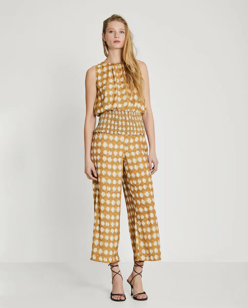 Женские укороченные брюки широкого кроя с принтом Trucco, цвет Mostaza
Женские укороченные брюки широкого кроя с принтом Trucco, цвет Mostaza