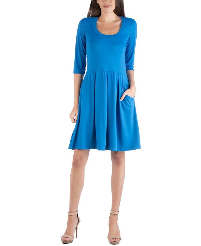 Женское мини-платье с рукавом три четверти 24seven Comfort Apparel, цвет Blue
Женское мини-платье с рукавом три четверти 24seven Comfort Apparel, цвет Blue