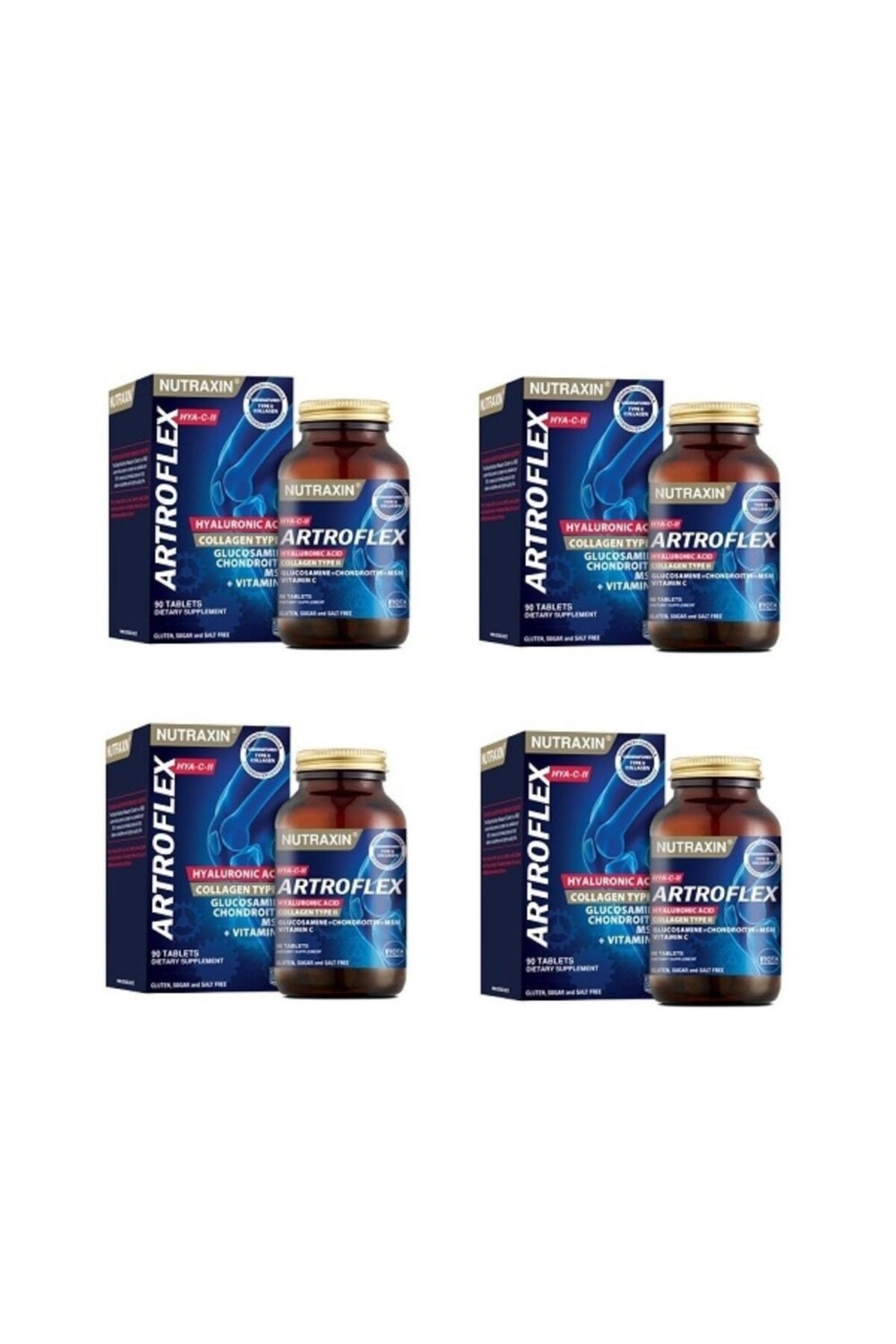 Nutraxin Способствует нормальному образованию коллагена Artroflex Hya C-II 90 Tablet*4
Nutraxin Способствует нормальному образованию коллагена Artroflex Hya C-II 90 Tablet*4